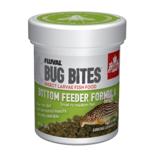 Fluval Bug Bites Bottom Feeder Formula Small to Medium Fish Sinking Granules 45g