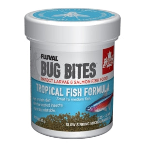 Fluval Bug Bites Tropical Fish Formula Small to Medium Fish 45g