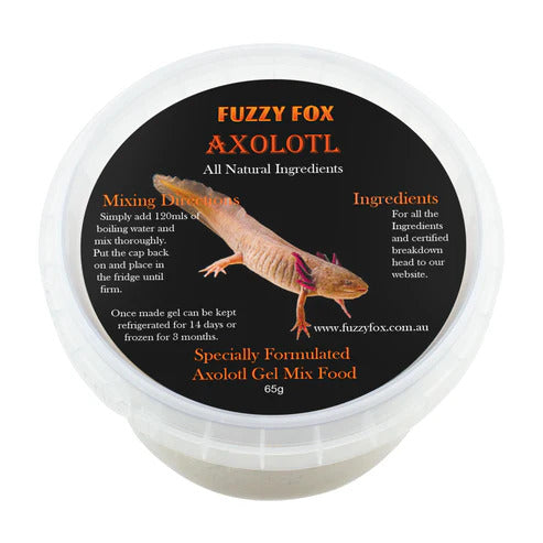 Fuzzy Fox Axolotl Gel 65g - Fish Tank Food 