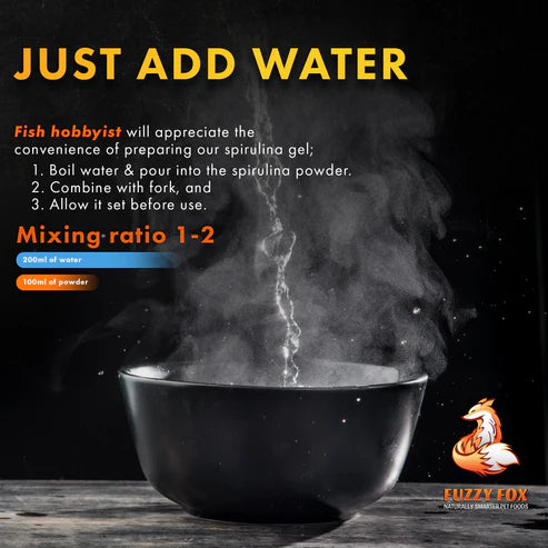 Fuzzy Fox Spirulina Fish Gel 65g - Fish Tank Food 