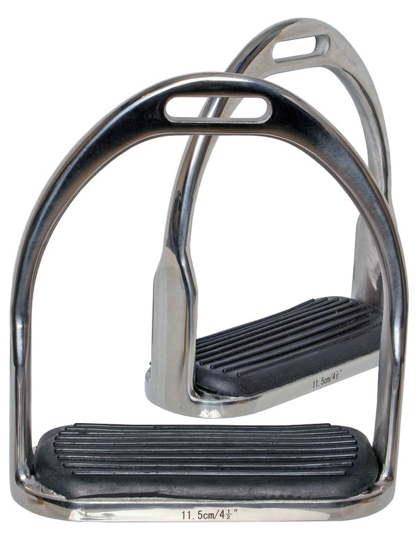 Blue Tag SS Open Bottom Stirrup Irons W/Rubber Treads