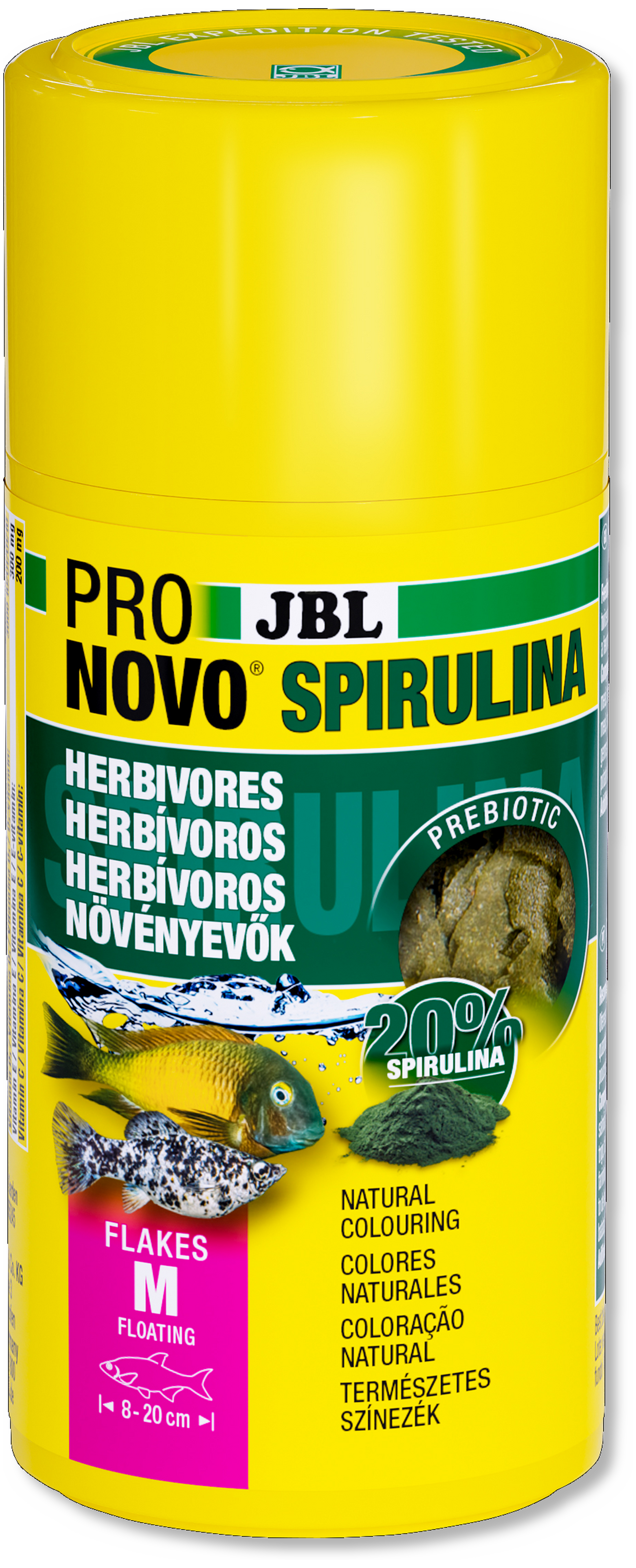 JBL ProNovo Spirulina M Flakes 100ml - Fish Tank Food 