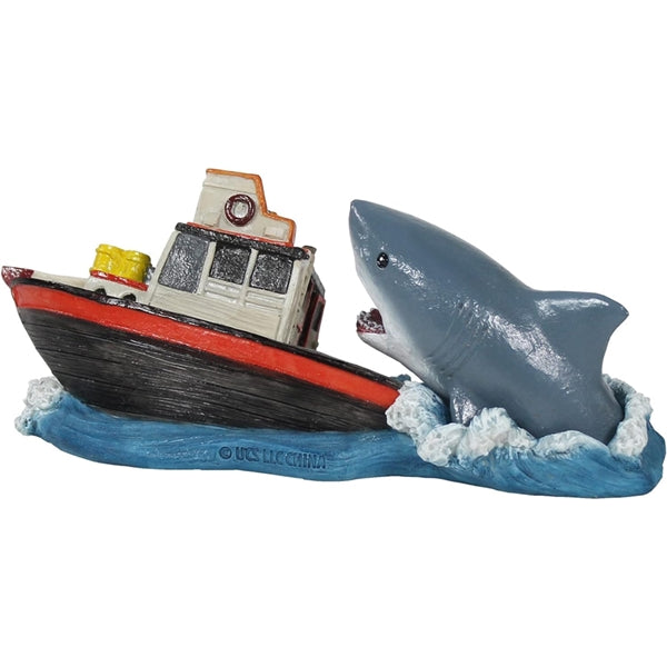 Jaws Boat Attack Ornament- Small - Fish Tank Decorations 