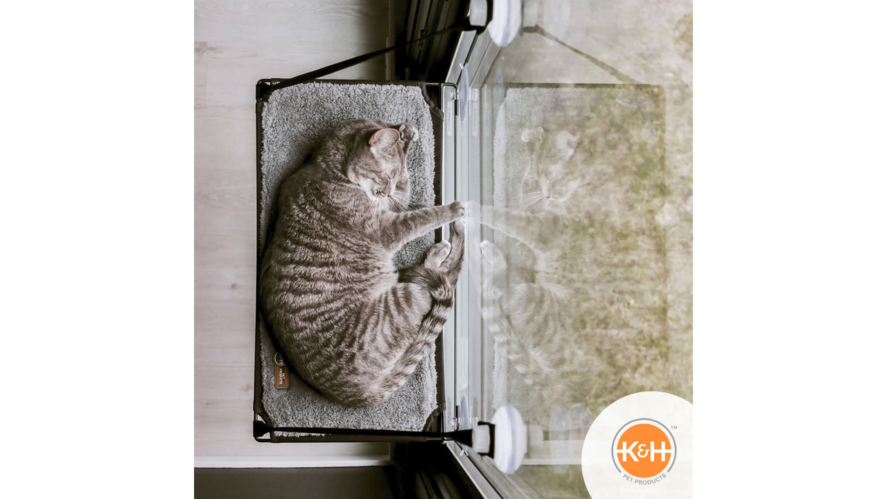 K&H Ez Mount Kitty Sill Grey - Cat Bedding 