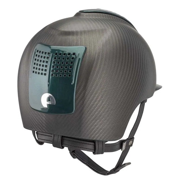 KEP Italia Carbon Helmet E-Light Matte / Metal Green Inserts - Equine Helmets - 2 Inserts / M 51cm-2 Inserts / M 52cm-2 Inserts / M 53cm-2 Inserts / M 54cm-2 Inserts / M 55cm