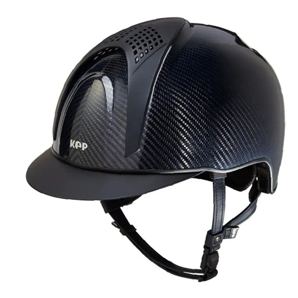 KEP Italia Carbon Helmet E-Light Shine Blue / Matte Blue Inserts - Equine Helmets - 2 Inserts / M 51cm-2 Inserts / M 52cm-2 Inserts / M 53cm-2 Inserts / M 54cm-2 Inserts / M 55cm