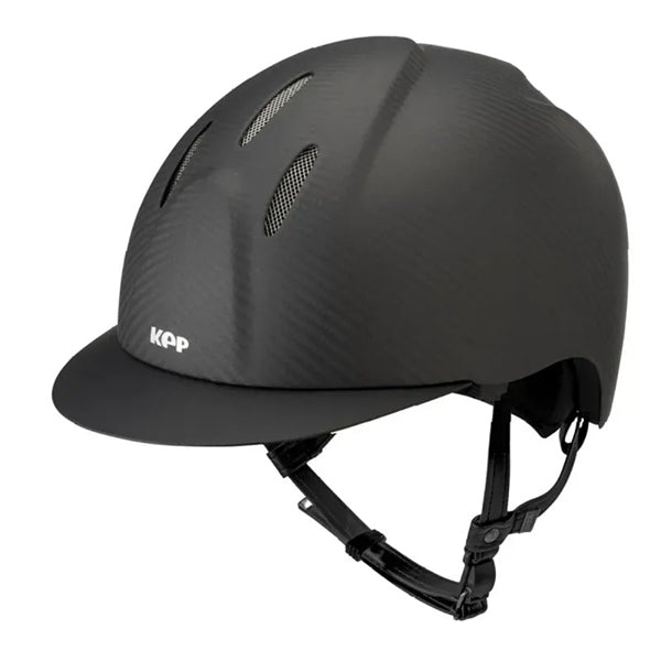 KEP Italia Carbon Helmet Matte Black - Equine Helmets - Jockey / M 51cm-Jockey / M 52cm-Jockey / M 53cm-Jockey / M 54cm-Jockey / M 55cm