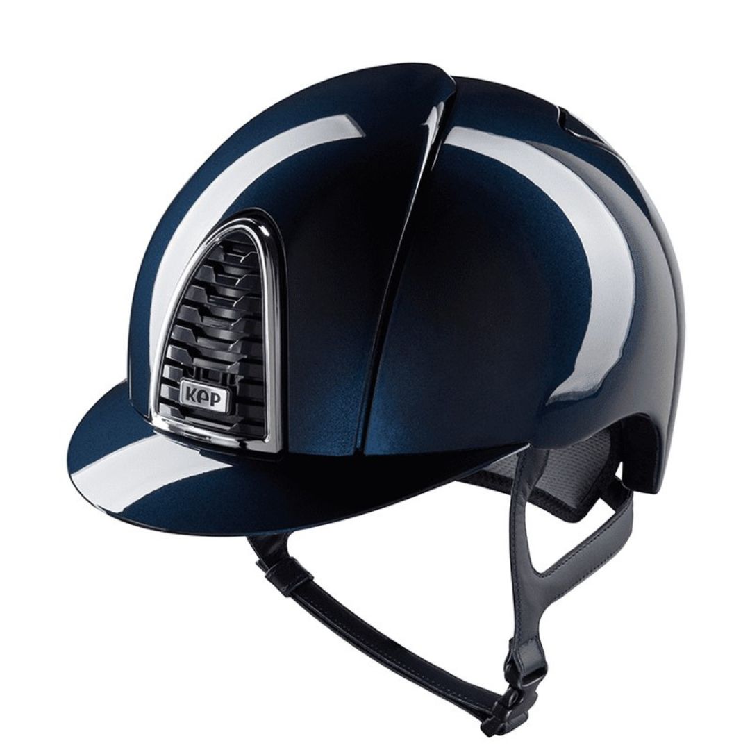 KEP Italia Cromo 2.0 Helmet Shine Blue - Equine Helmets - M 51cm-M 52cm-M 53cm-M 54cm-M 55cm