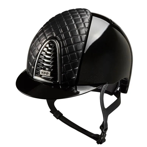 KEP Italia Cromo 2.0 Milano Collection Leather - Equine Helmets - Black Polish / M 51cm-Black Polish / M 52cm-Black Polish / M 53cm-Black Polish / M 54cm-Black Polish / M 55cm