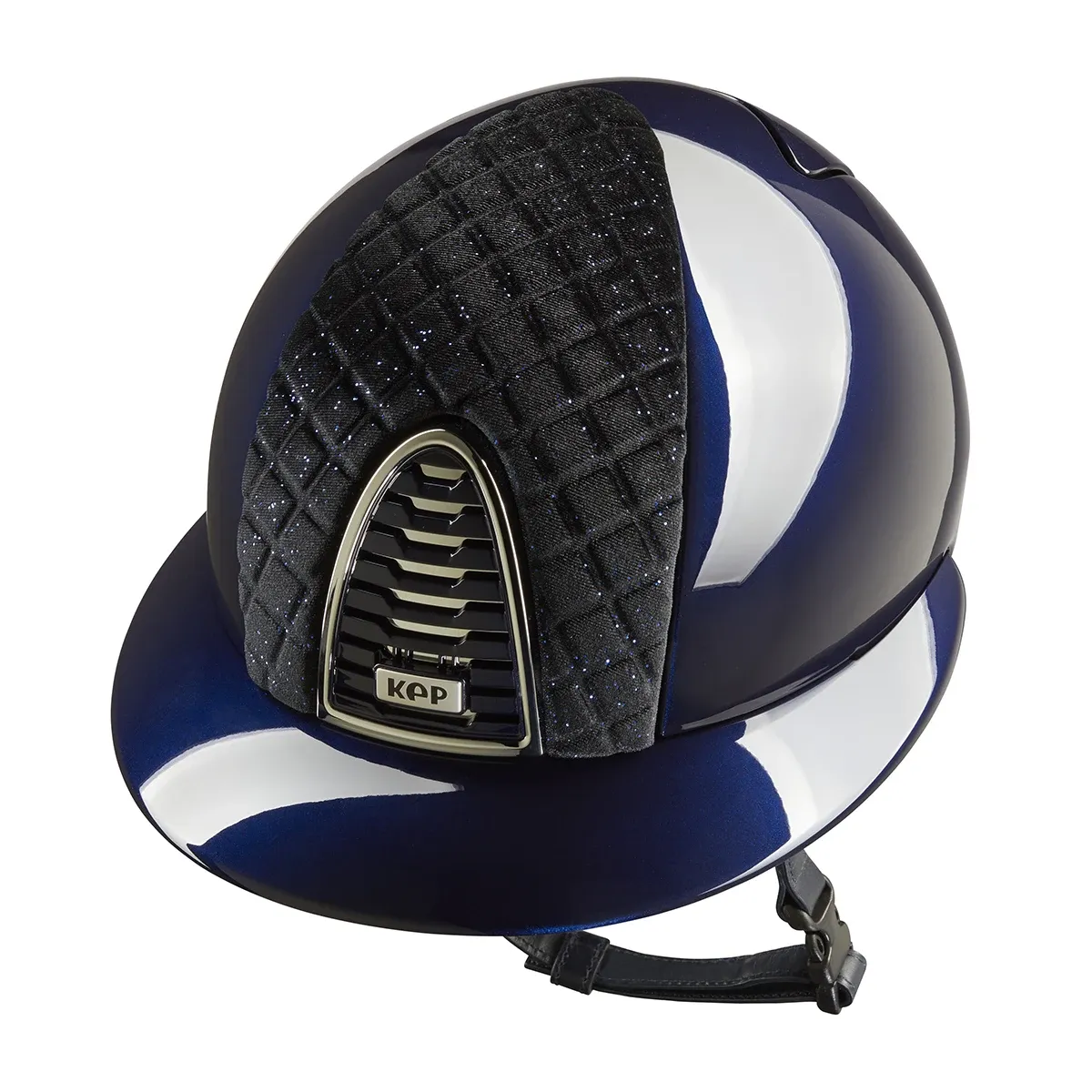 KEP Italia Cromo 2.0 Milano Velvet - Polish - Equine Helmets - Blue / Jockey / M 51cm-Blue / Jockey / M 52cm-Blue / Jockey / M 53cm-Blue / Jockey / M 54cm-Blue / Jockey / M 55cm