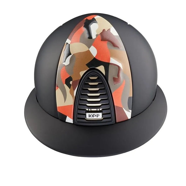 KEP Italia Cromo 2.0 Viking Collection Matte Black - Polo Visor - Equine Helmets - Orange / M 51cm-Orange / M 52cm-Orange / M 53cm-Orange / M 54cm-Orange / M 55cm