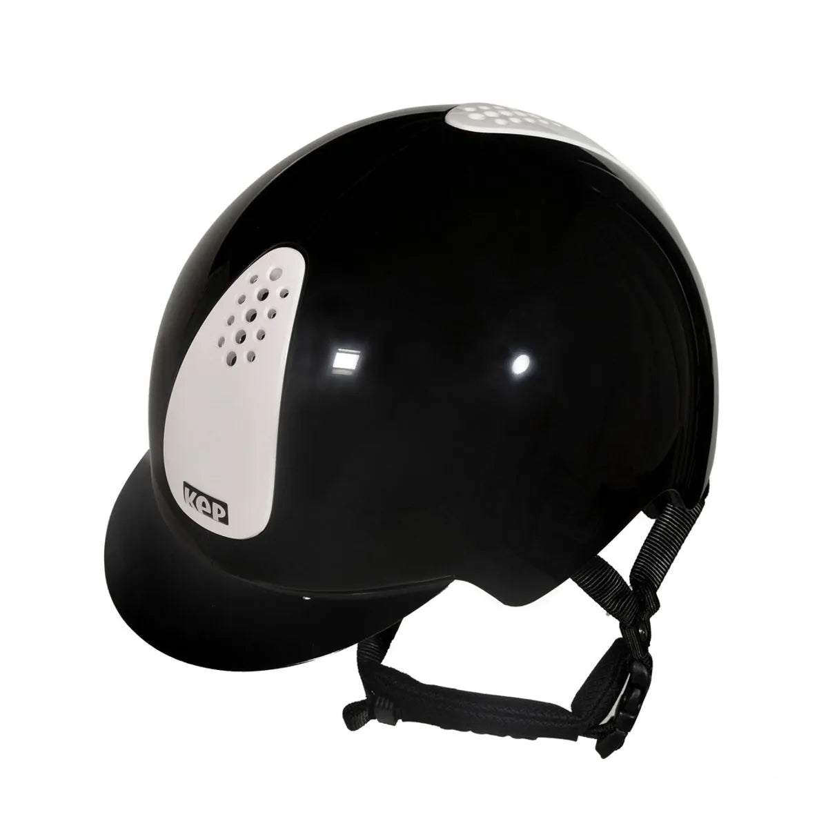 Kep Italia Keppy Kids Helmet - Black & White - Equine Helmets - 49cm-50cm-51cm-52cm-53cm