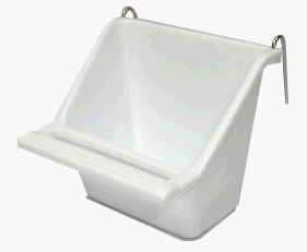 LW Bird Cup with Perch Large 12 x 8.5cm - Bird Feeders & Waterers 