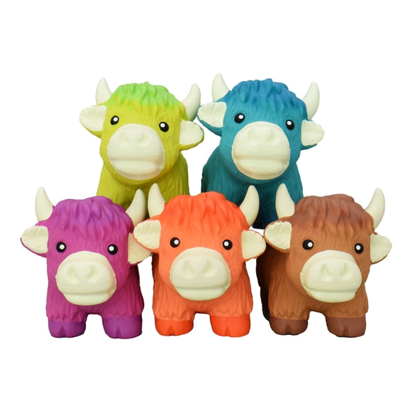 Latex Highland Cow Assorted 17cm - Dog Toys - Default Title