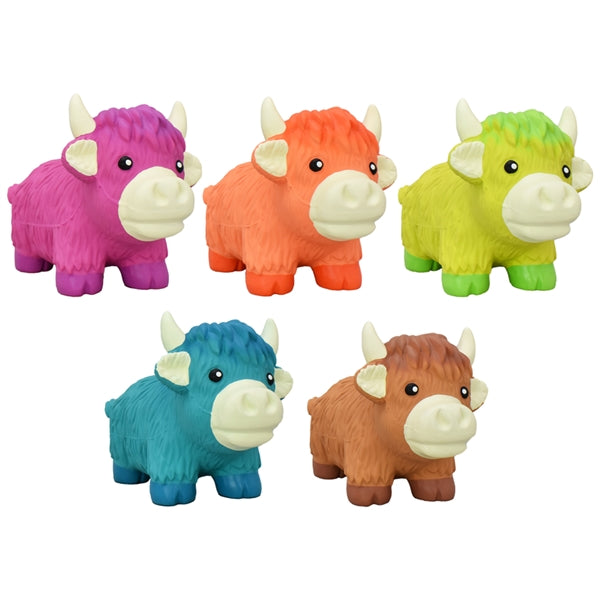 Latex Highland Cow Assorted 17cm - Dog Toys - Default Title