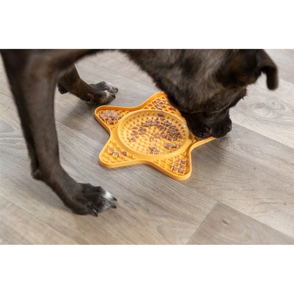 Lick 'n' Snack Mat silicone Yellow - Dog Toys 