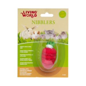 Living World Nibblers Wood Chews Loofah & Strawberry - Small Animal Toys & Hides 