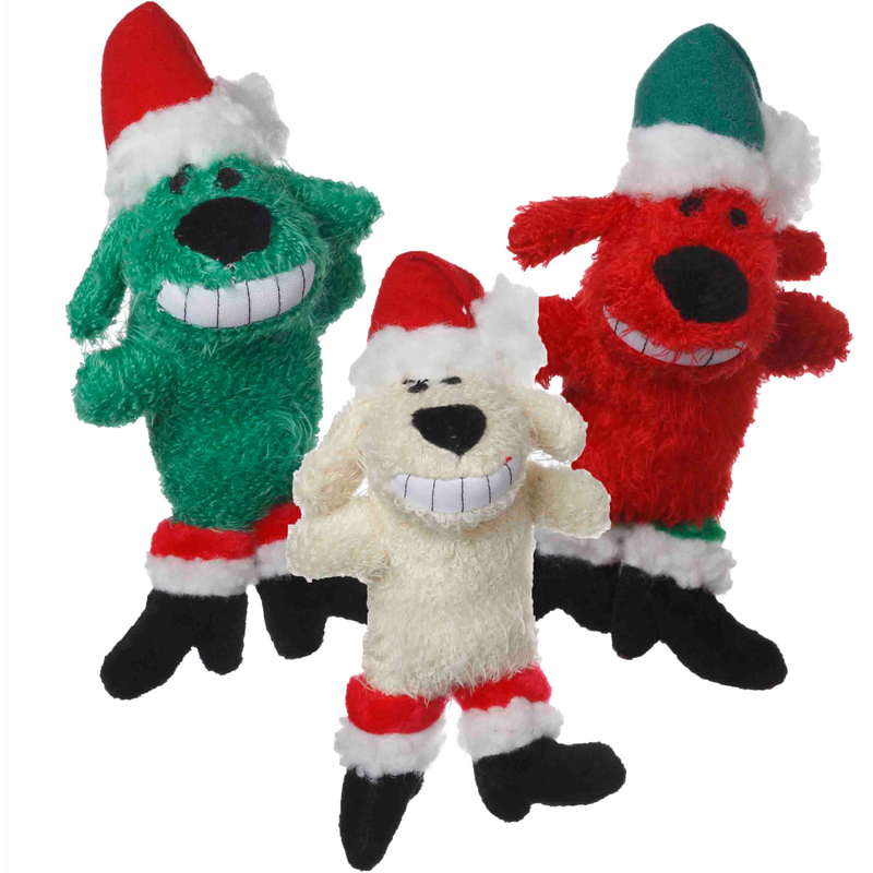 Loofa Santa Assorted 15cm - Dog Toys 