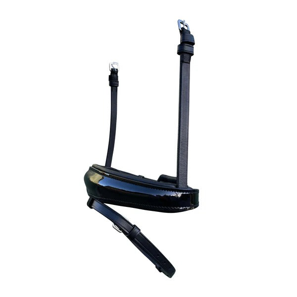 Lumiere Flat Hanoverian Patent Noseband - Equine Horse Wear 
