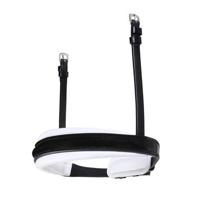 Lumiere Melodie Cavesson Matte Noseband - White Padding - Equine Horse Wear 