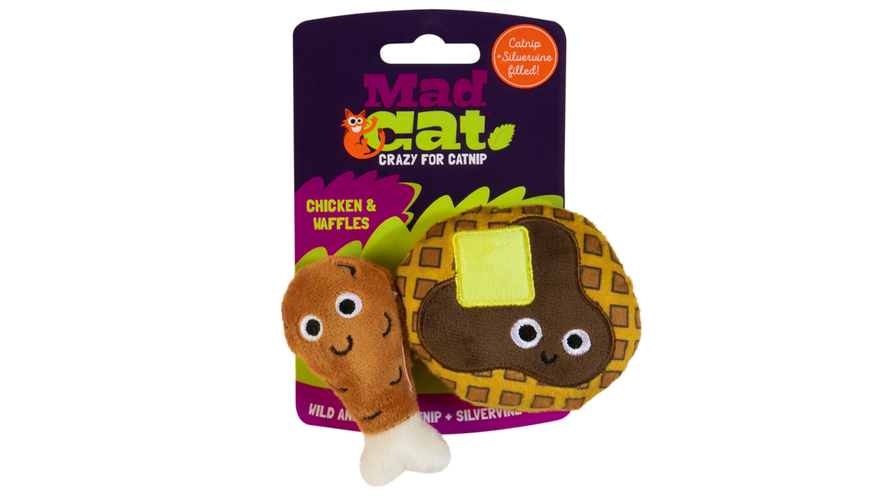 Mad Cat Chicken & Waffles 2pk - Cat Toys 