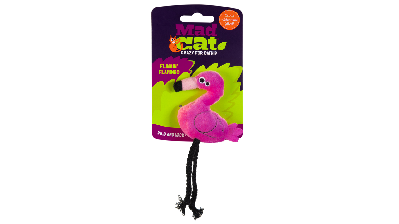 Mad Cat Flingin' Flamingo - Cat Toys 