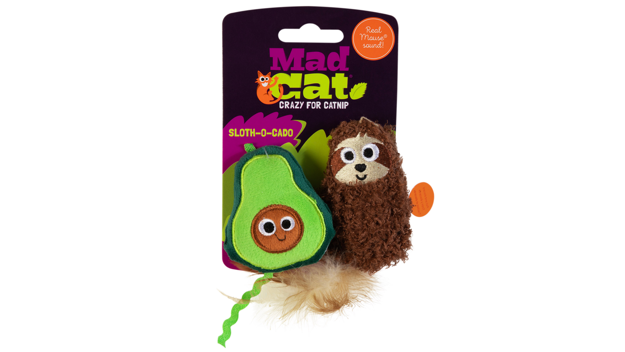 Mad Cat Sloth-O-Cado 2pk - Cat Toys 