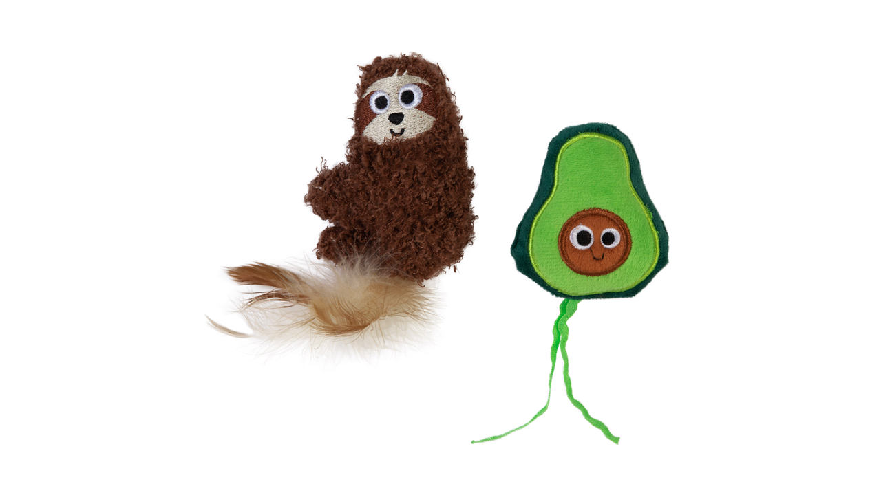 Mad Cat Sloth-O-Cado 2pk - Cat Toys 