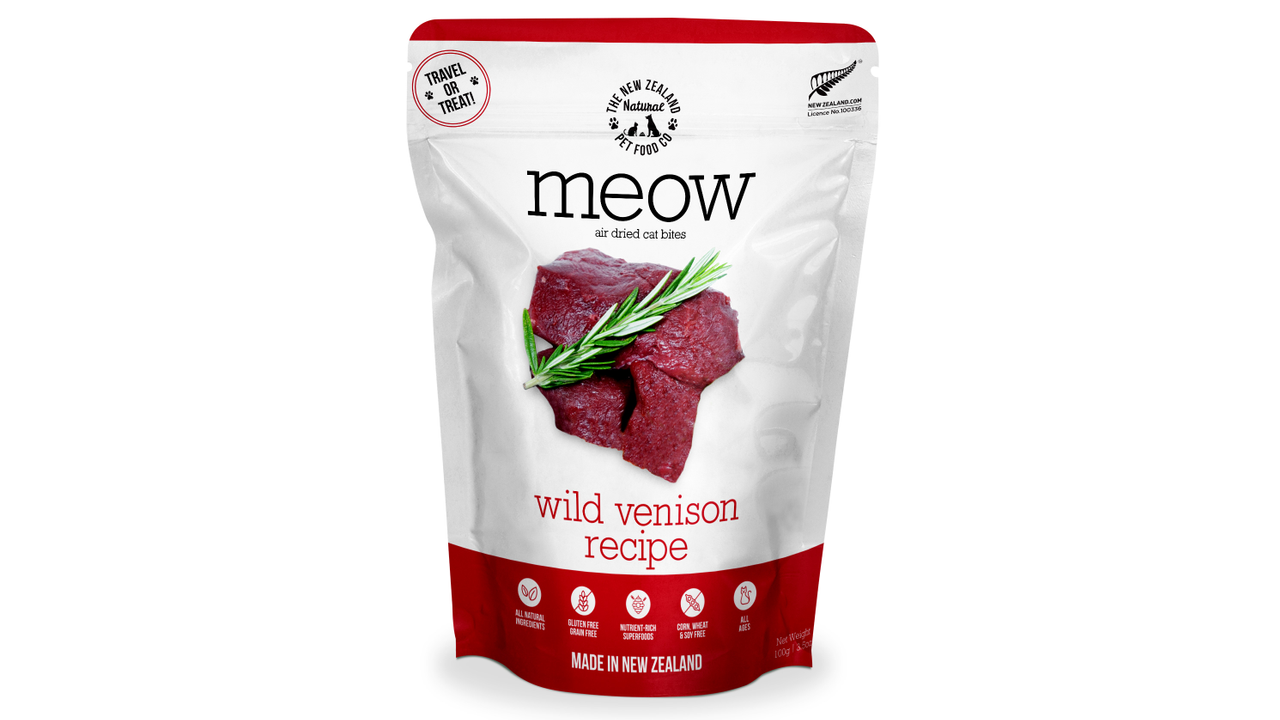 Meow Air Dried Venison 100g - Cat Food 