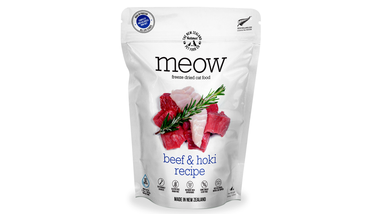 Meow Beef & Hoki 280G - Cat Food 