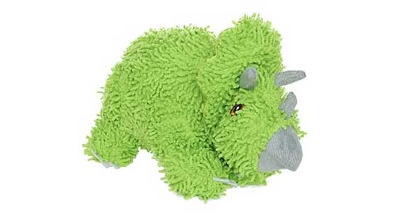 Mighty Microfiber Ball Triceratops Medium - Dog Toys 