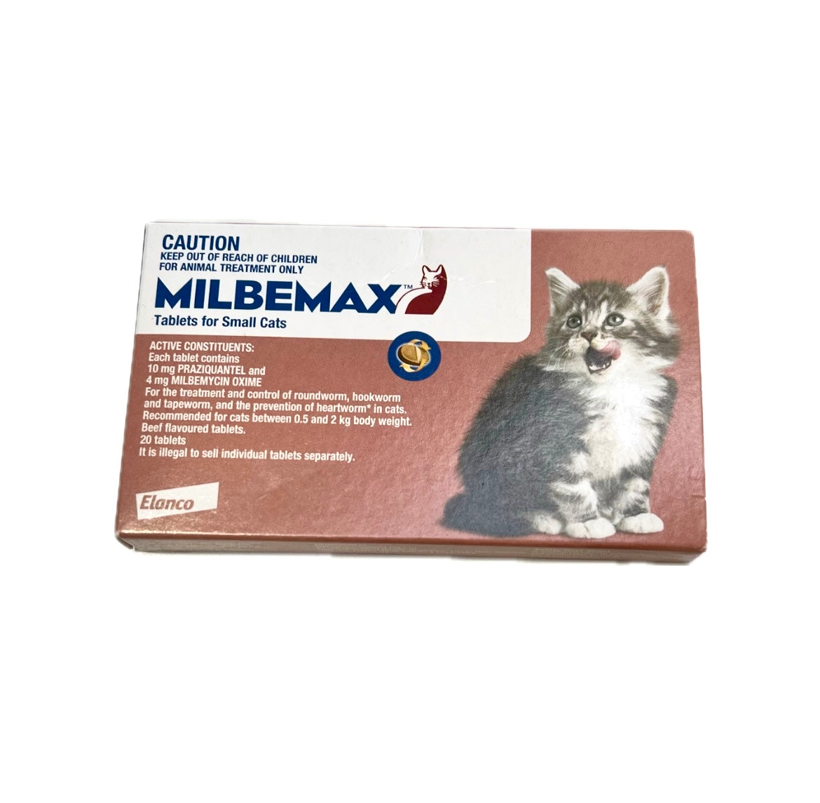 Milbemax Cat Wormer 0.5-2KG Single - Veterinary Feline Flea & Worm 