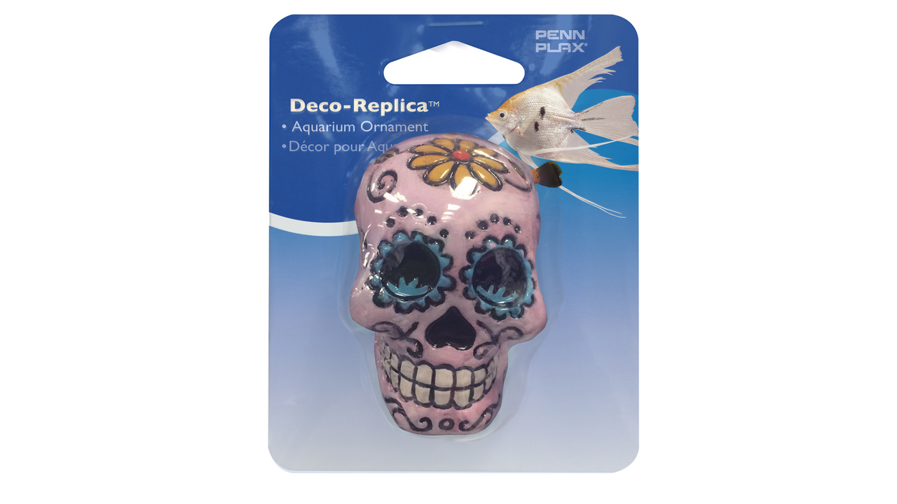 Mini Decorative Sugar Skull Pink - Fish Tank Decorations 
