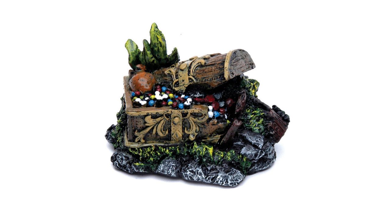 Mini Treasure Chest Ornament - Fish Tank Decorations 