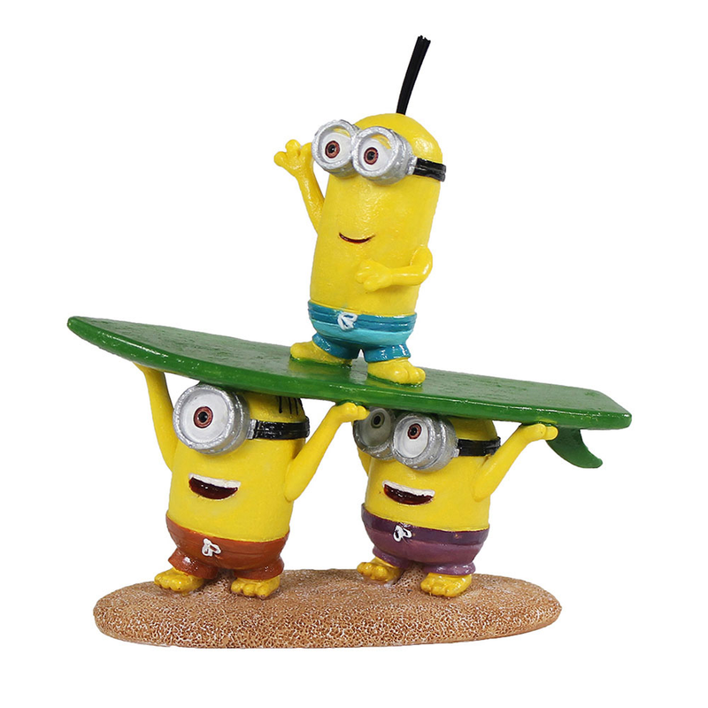 Minions Kevin Bob and Stuart Beach Buddies Small Ornament - Fish Tank Decorations 