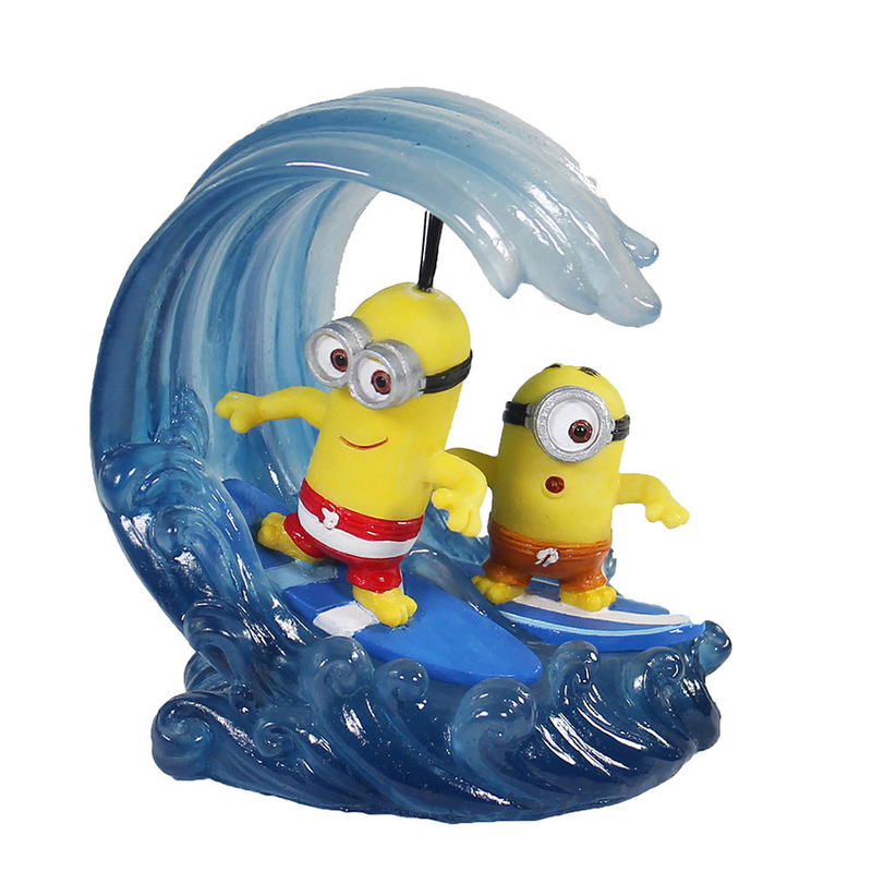Minions Kevin and Stuart Surfing Ornament - Fish Tank Decorations 