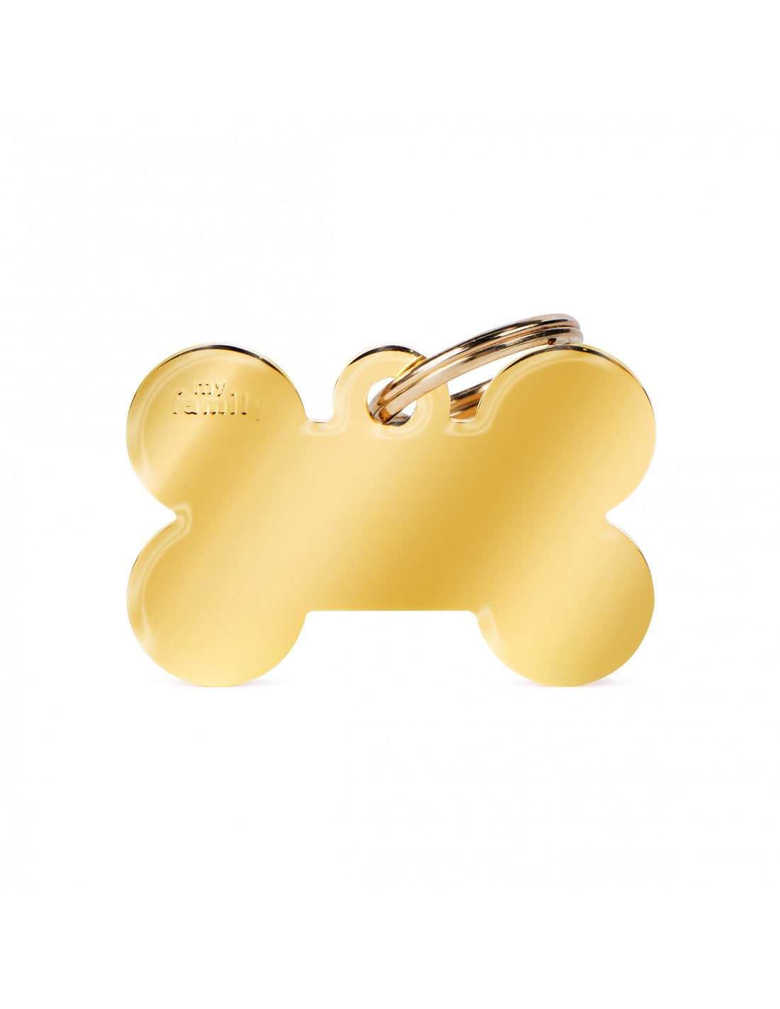 My Family Basic Bone Gold Tag Large - Pet I.D Tags 