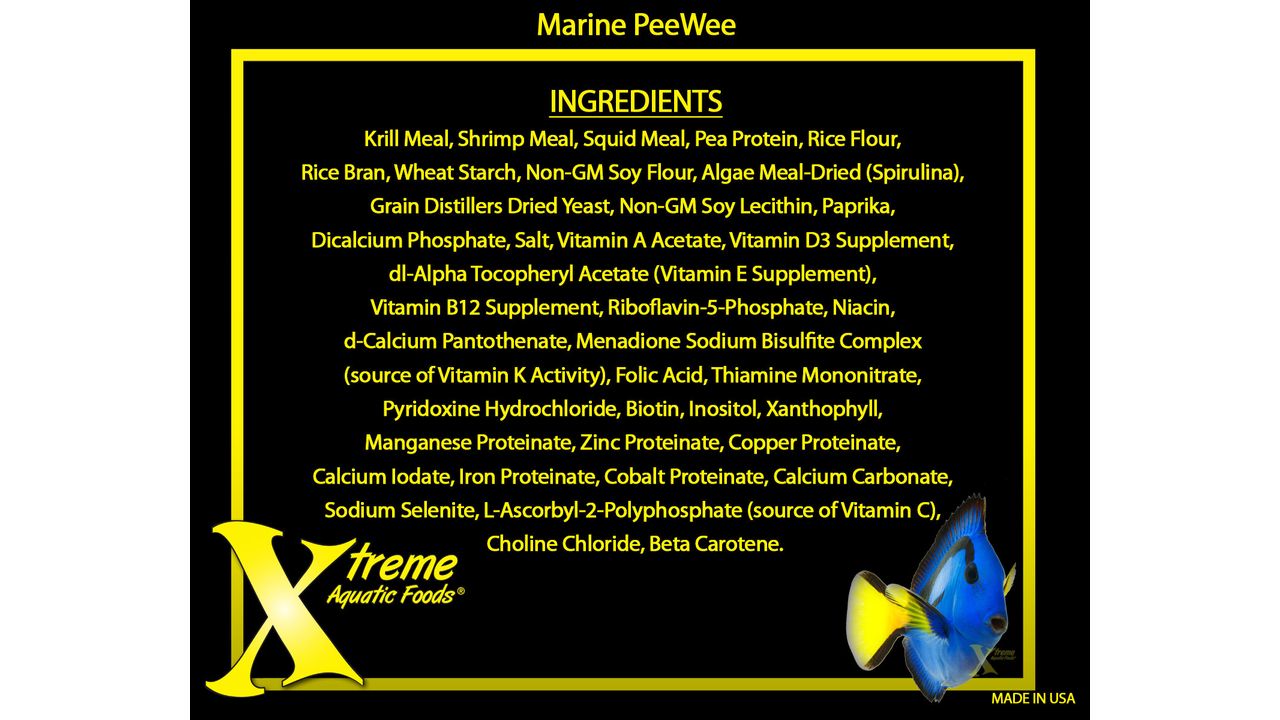 Xtreme Marine Peewee 1.5mm Pellet