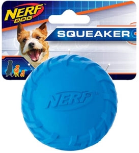 Nerf Tire Squeak Ball Blue 6.35cm - Dog Toys 