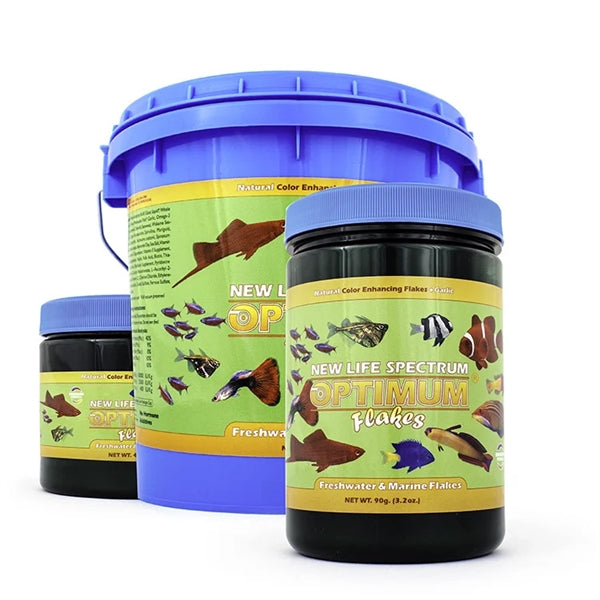 New Life Spectrum Optimum Flakes - Fish Tank Food - 90g-600g