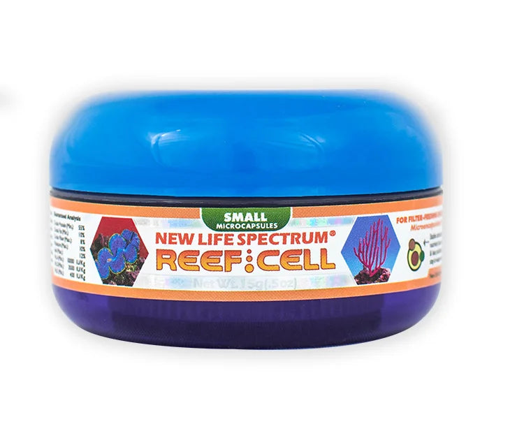New Life Spectrum Reef Cell - Fish Tank Food - Small Microcapsules (10-80 microns) 15g-Large Microcapsules (400-600 microns) 15g