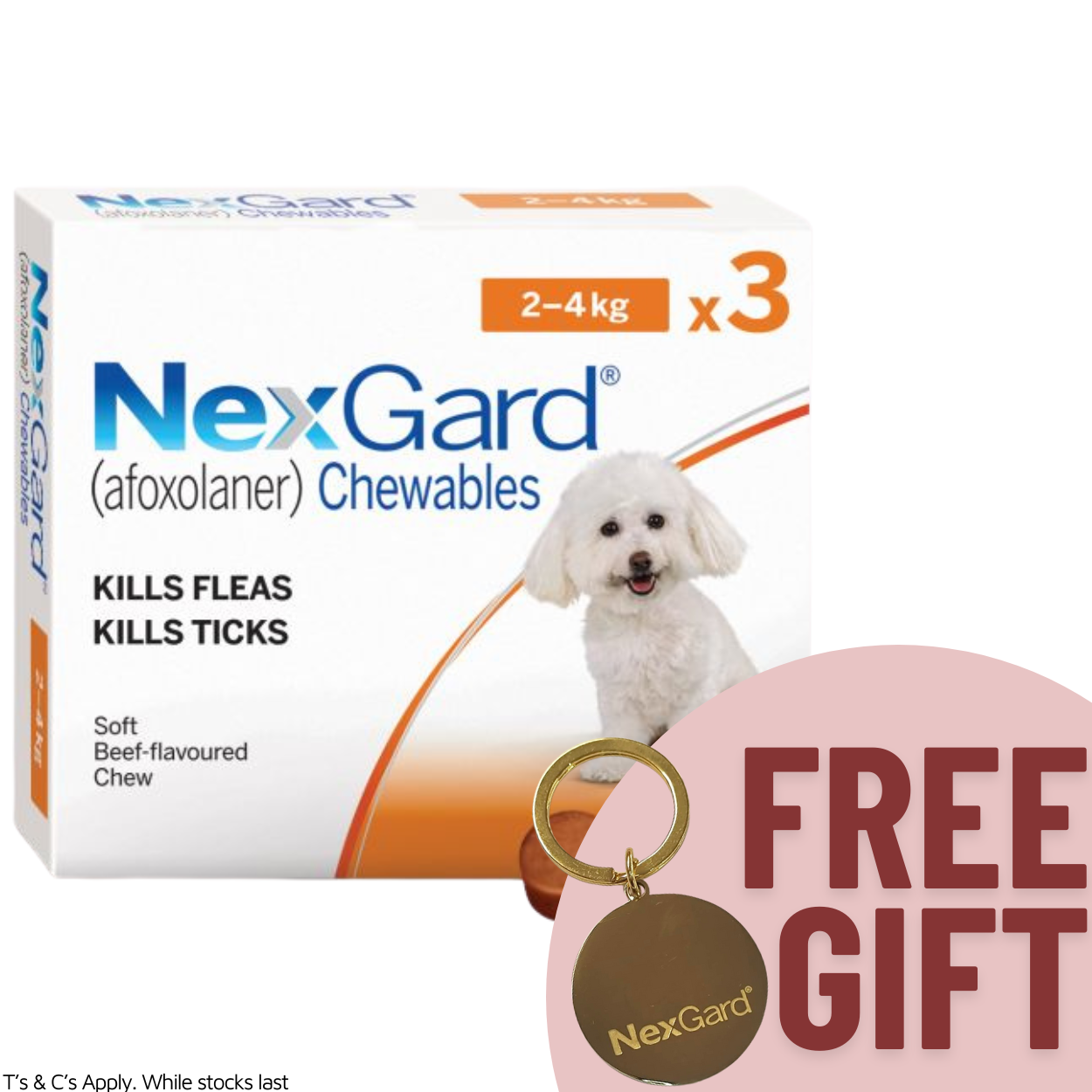 NexGard Chewable Dog 2-4KG 3 Pack