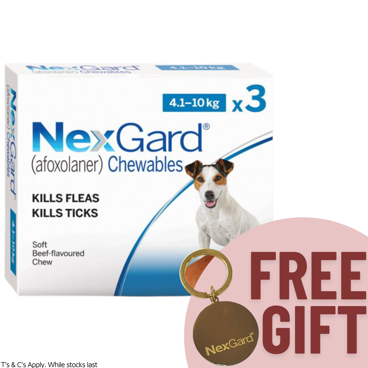 NexGard Chewable Dog 4-10KG 3 Pack