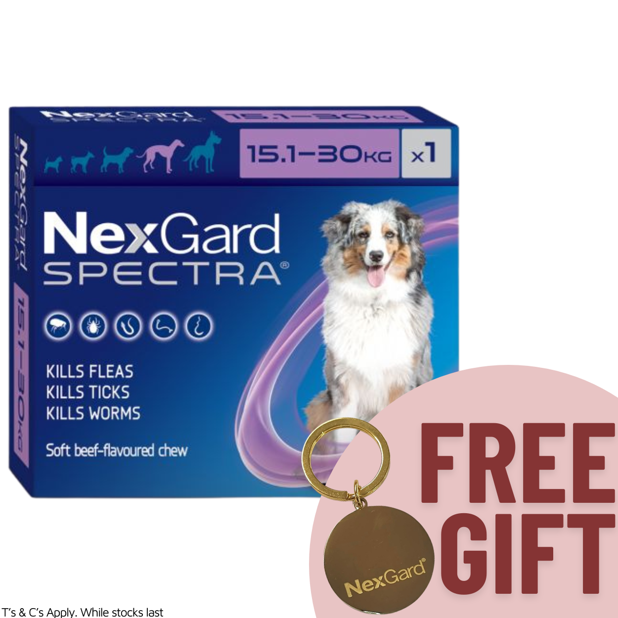 Nexgard Spectra Chewable Dog 15.1-30KG Single