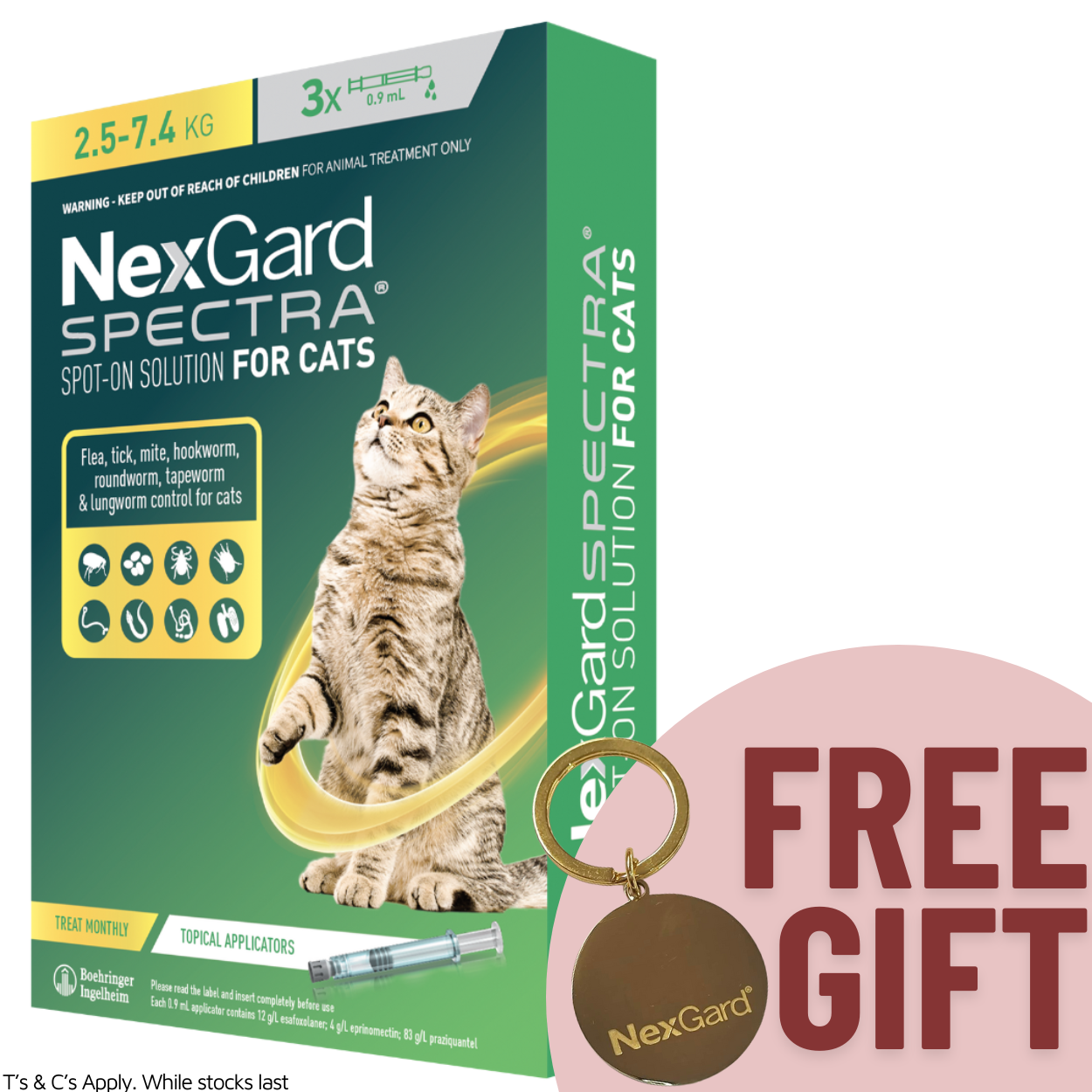Nexgard Spectra For Large Cats 2.5-7.4kg 3 Pack