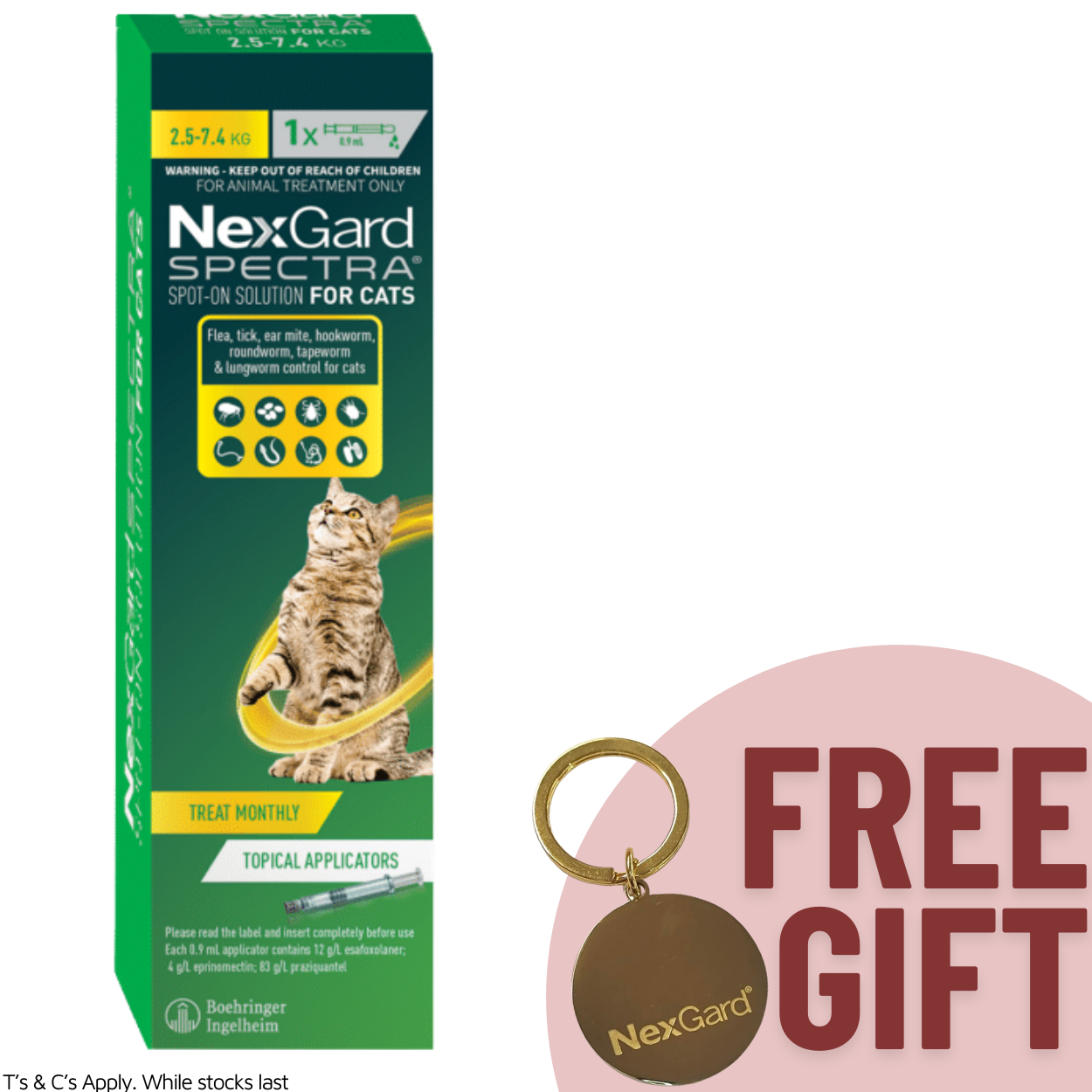 Nexgard Spectra For Large Cats 2.5-7.4kg Single