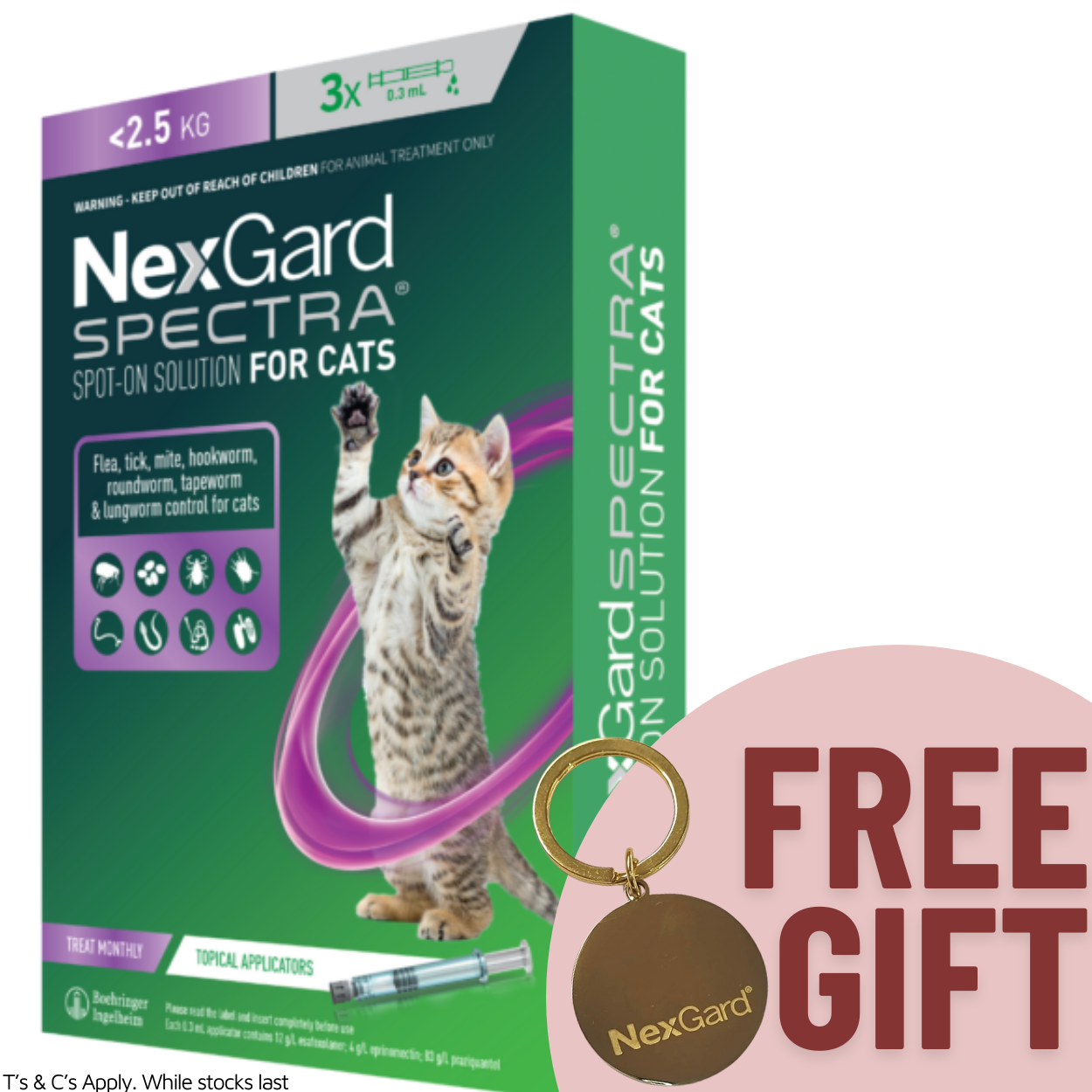 Nexgard Spectra For Small Cats 0.8-2.4kg 3 Pack