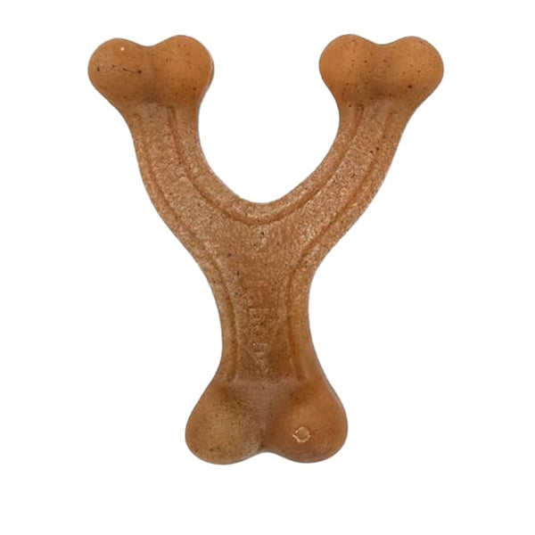Nylabone Gourmet Chew Wishbone Bacon - Dog Toys 