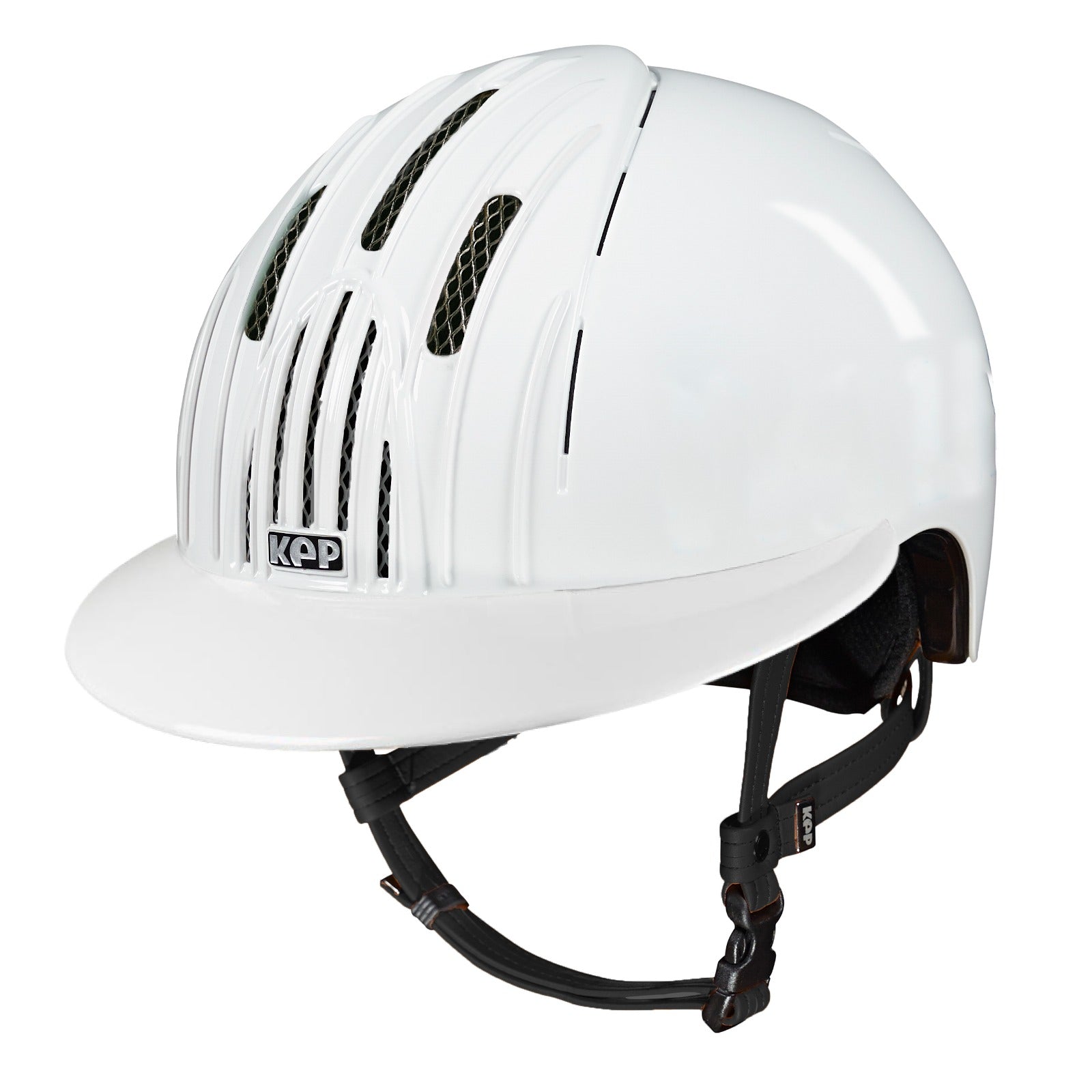 KEP Italia Endurance Helmet Polish White Polo Visor Medium - Equine Helmets - Default Title