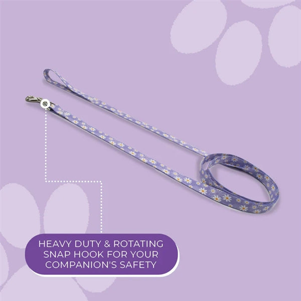 Perri's Daisy Purple Lead - Dog Collars, Leashes & Harnesses 